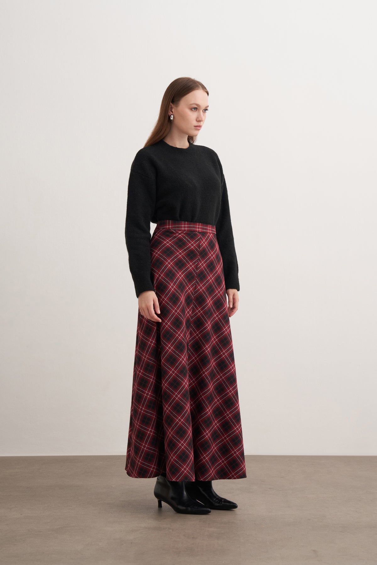 Kareli Ekose Uzun Etek