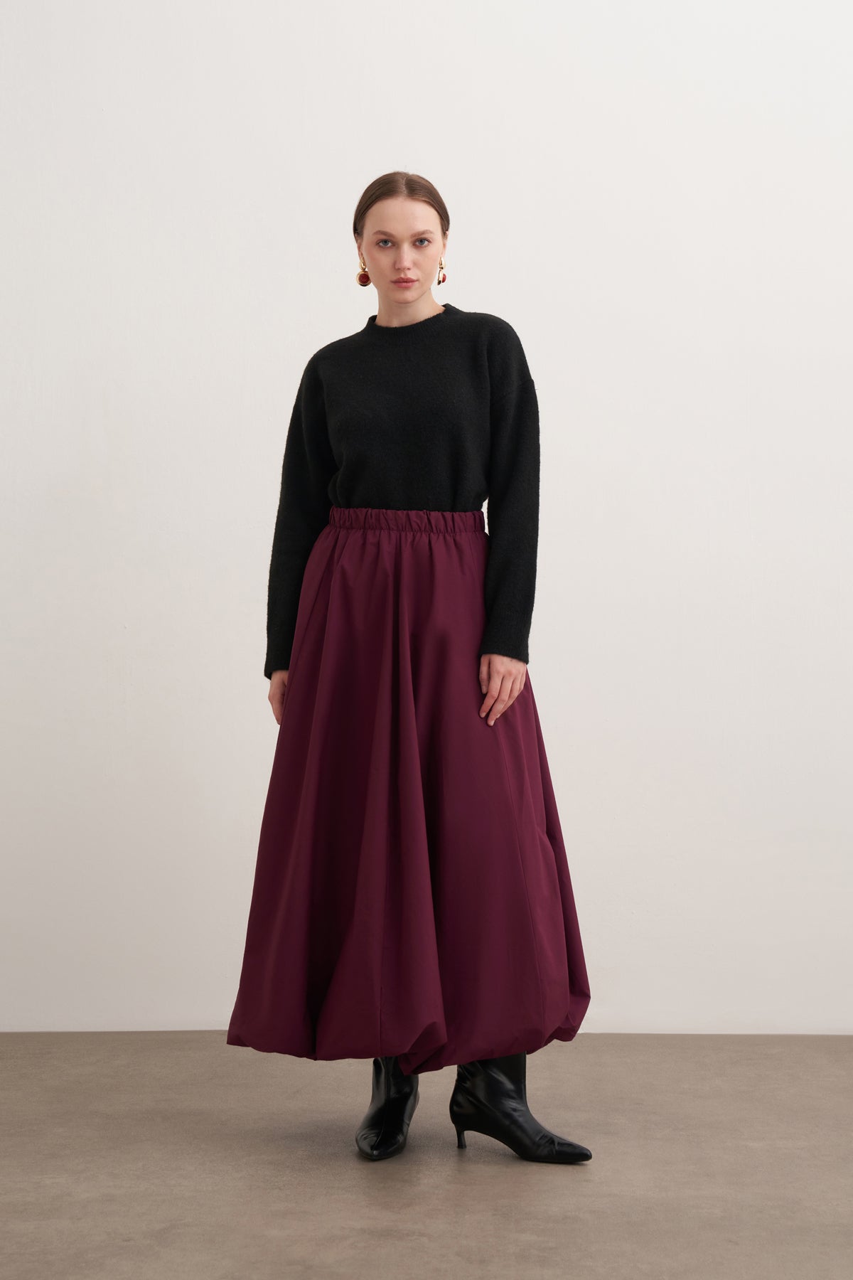 Poplin Balon Uzun Etek