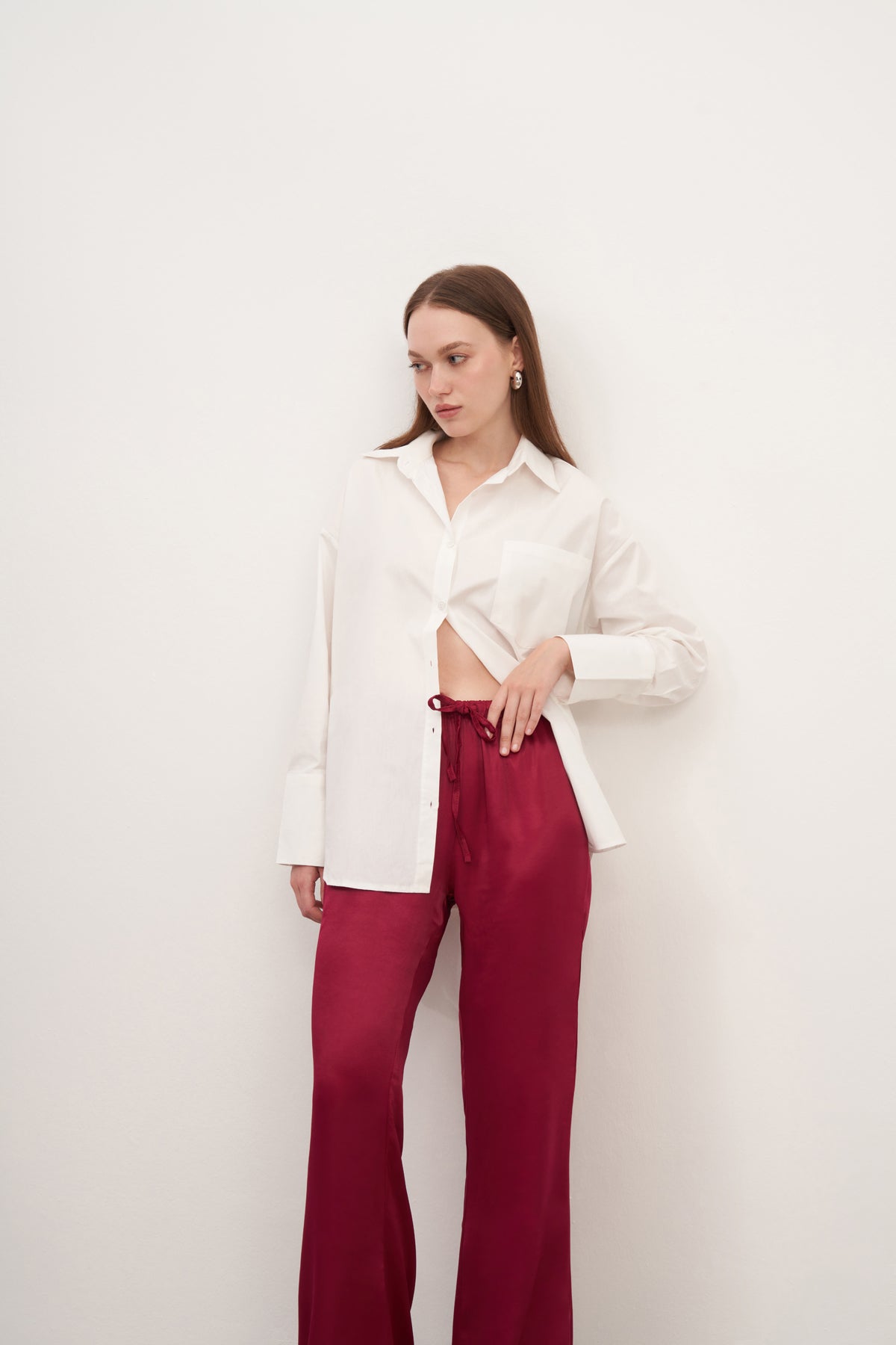 İspanyol Paça Saten Pantolon