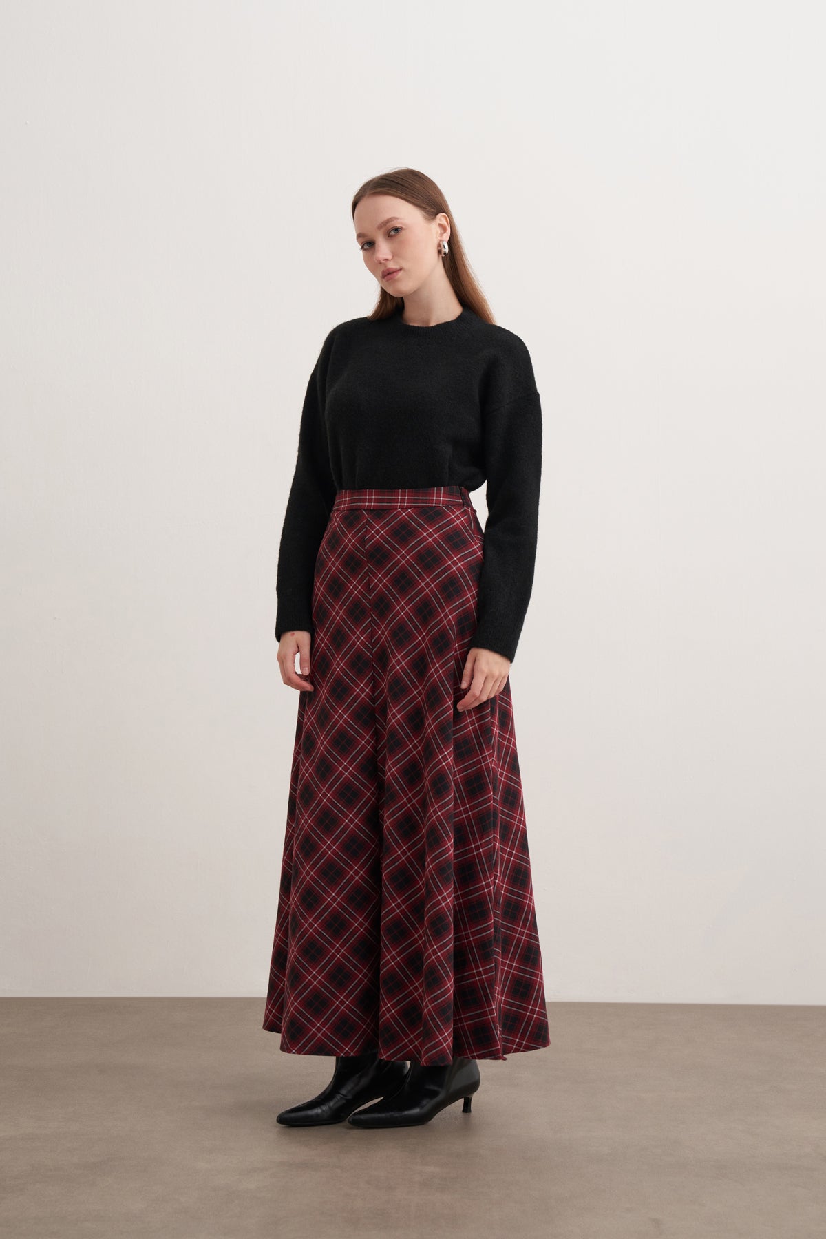 Kareli Ekose Uzun Etek