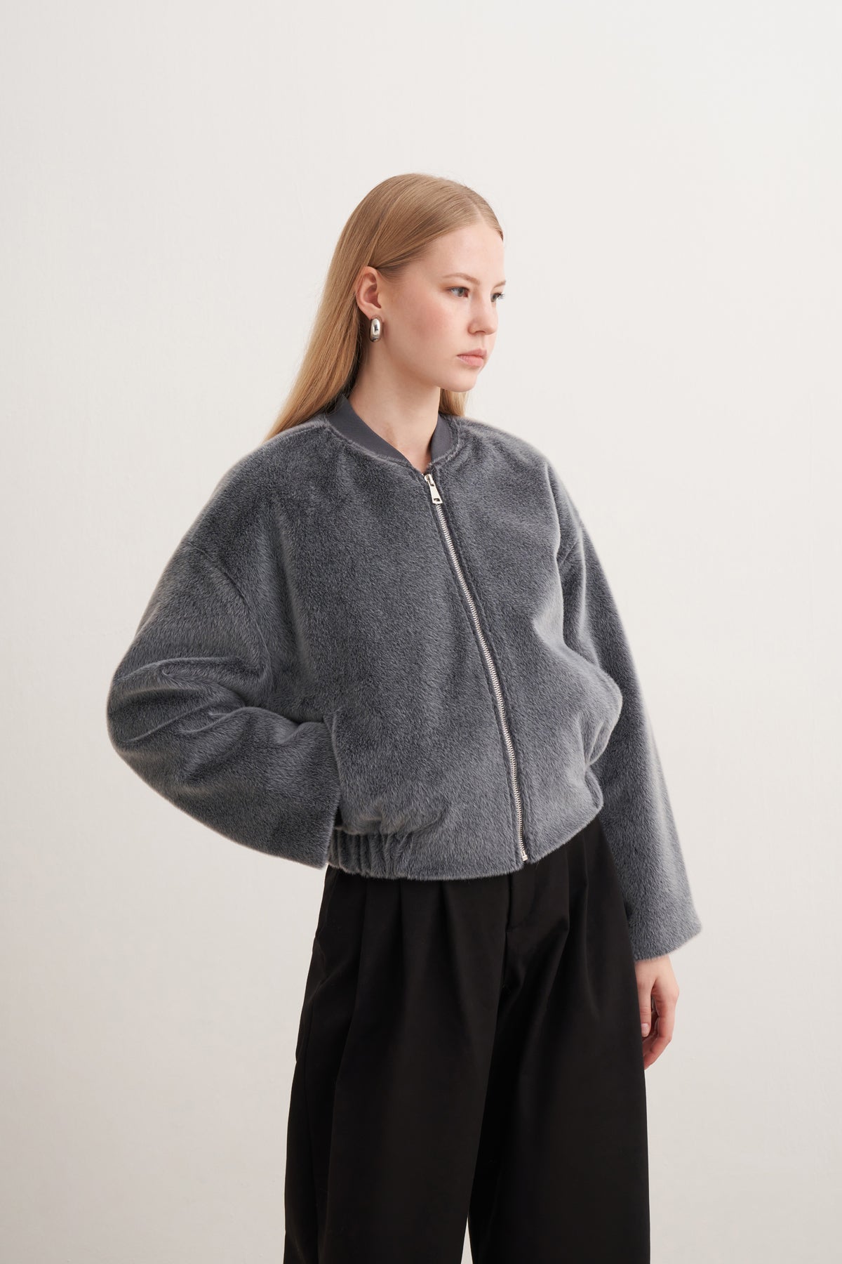 Tay Tüğü Kürk Bomber Ceket