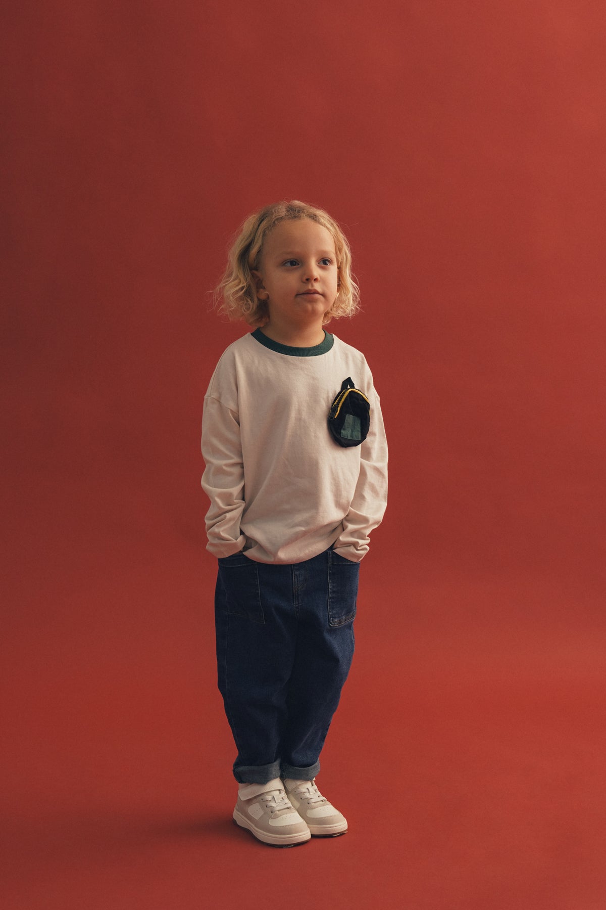 Cep Detaylı Uzun Kol T-Shırt