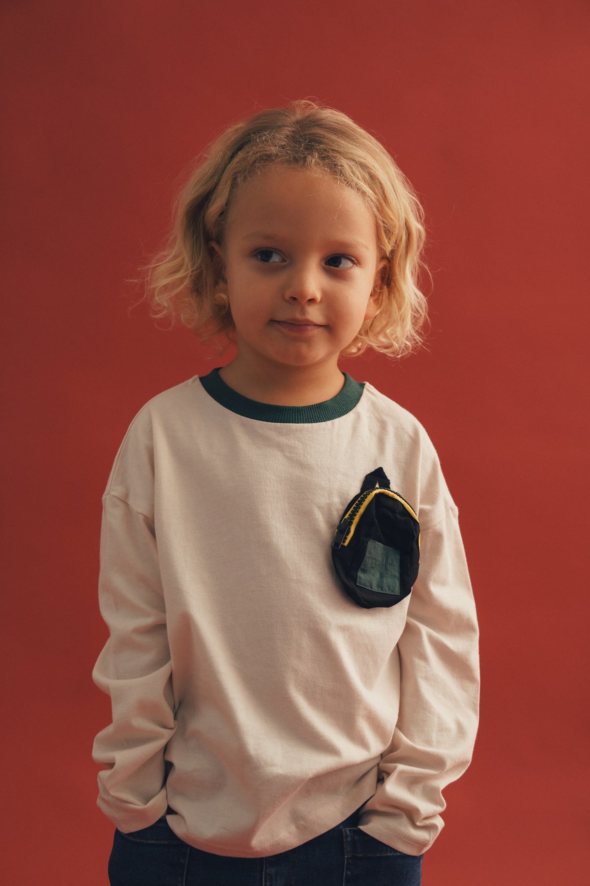 Cep Detaylı Uzun Kol T-Shırt