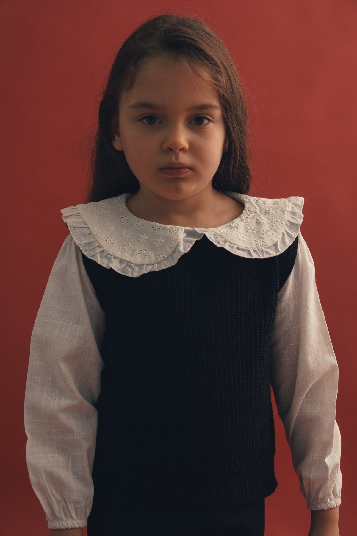 Dantel Yaka Triko Gömlek Tayt Takım