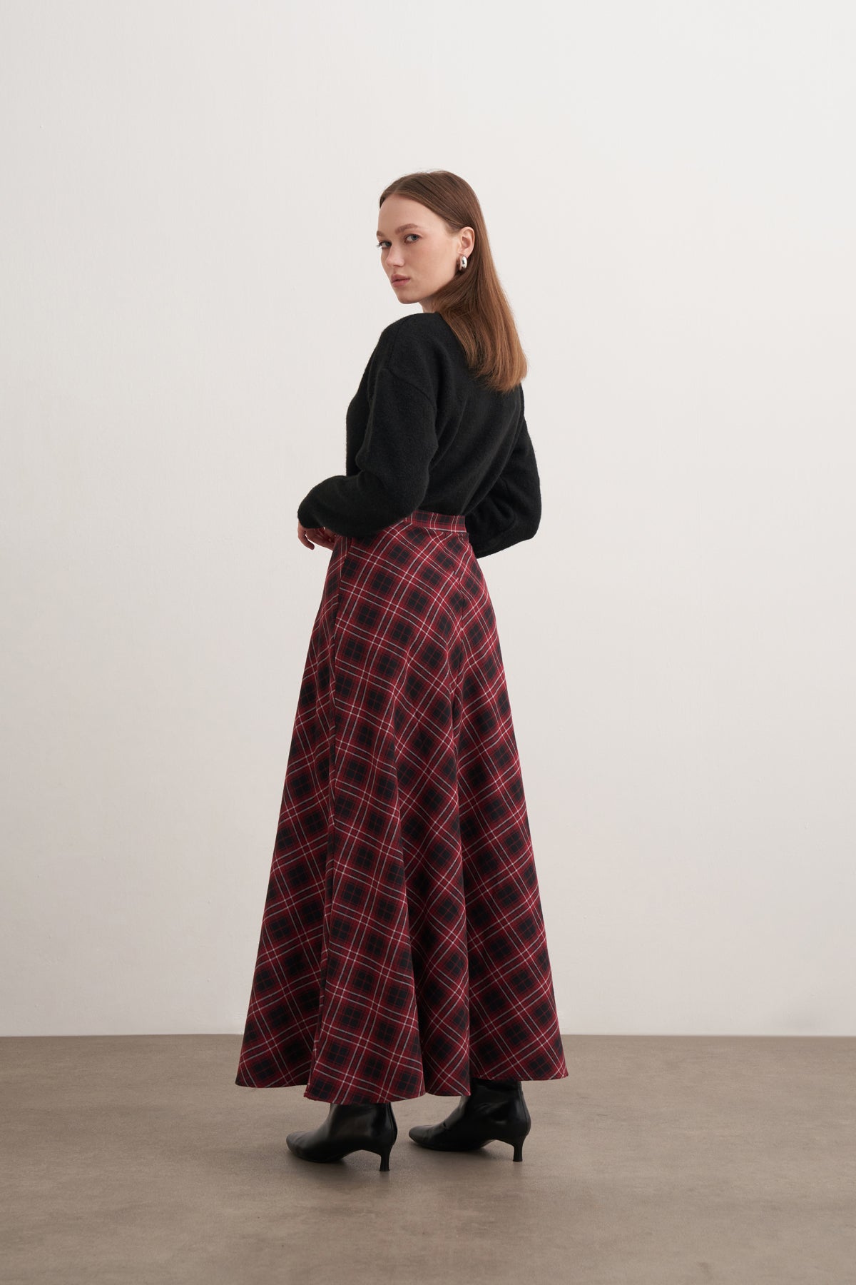 Kareli Ekose Uzun Etek