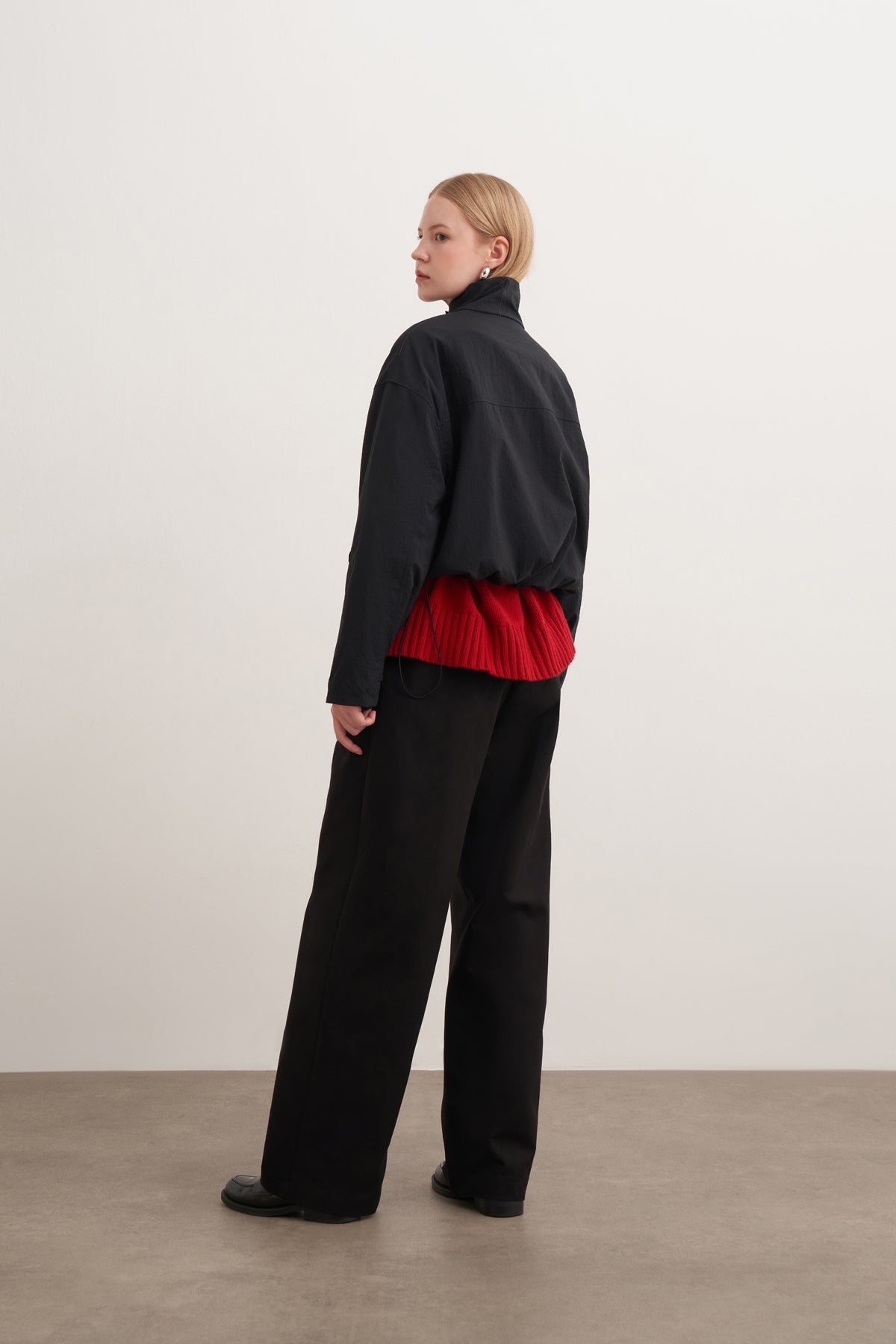 Dik Yaka Paraşüt Yağmurluk Ceket