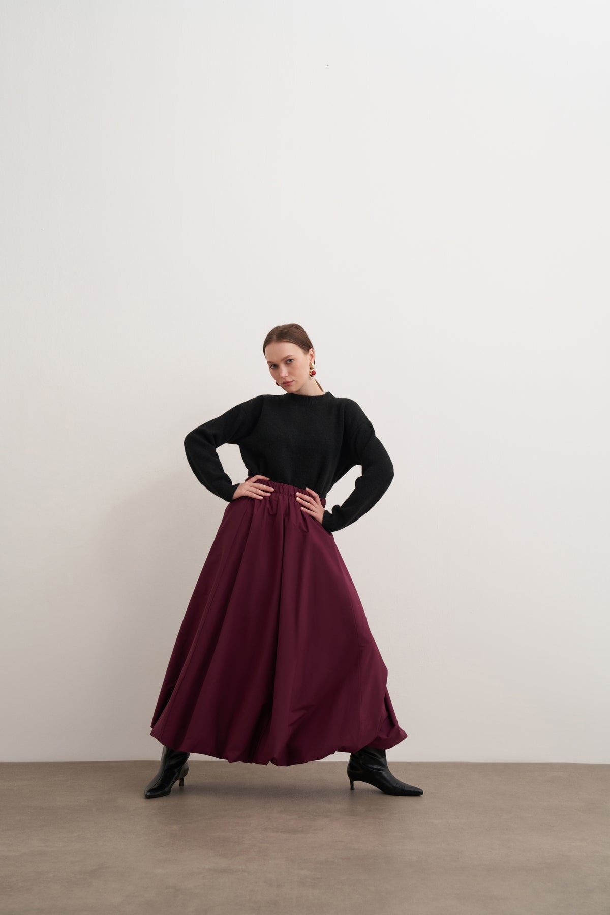 Poplin Balon Uzun Etek