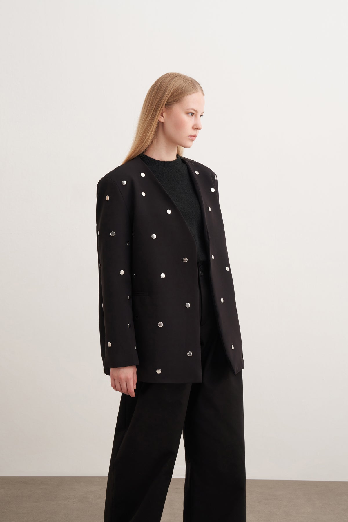 Zımbalı Rahat Kalıp Ceket