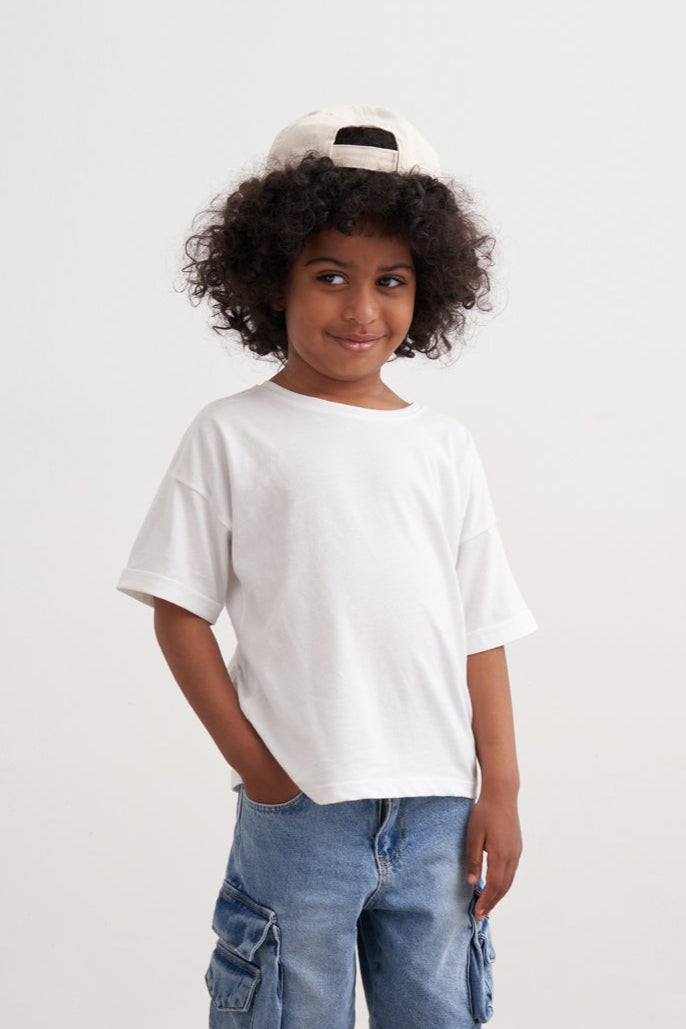 Beyaz Kısa Kol Basic T-shirt