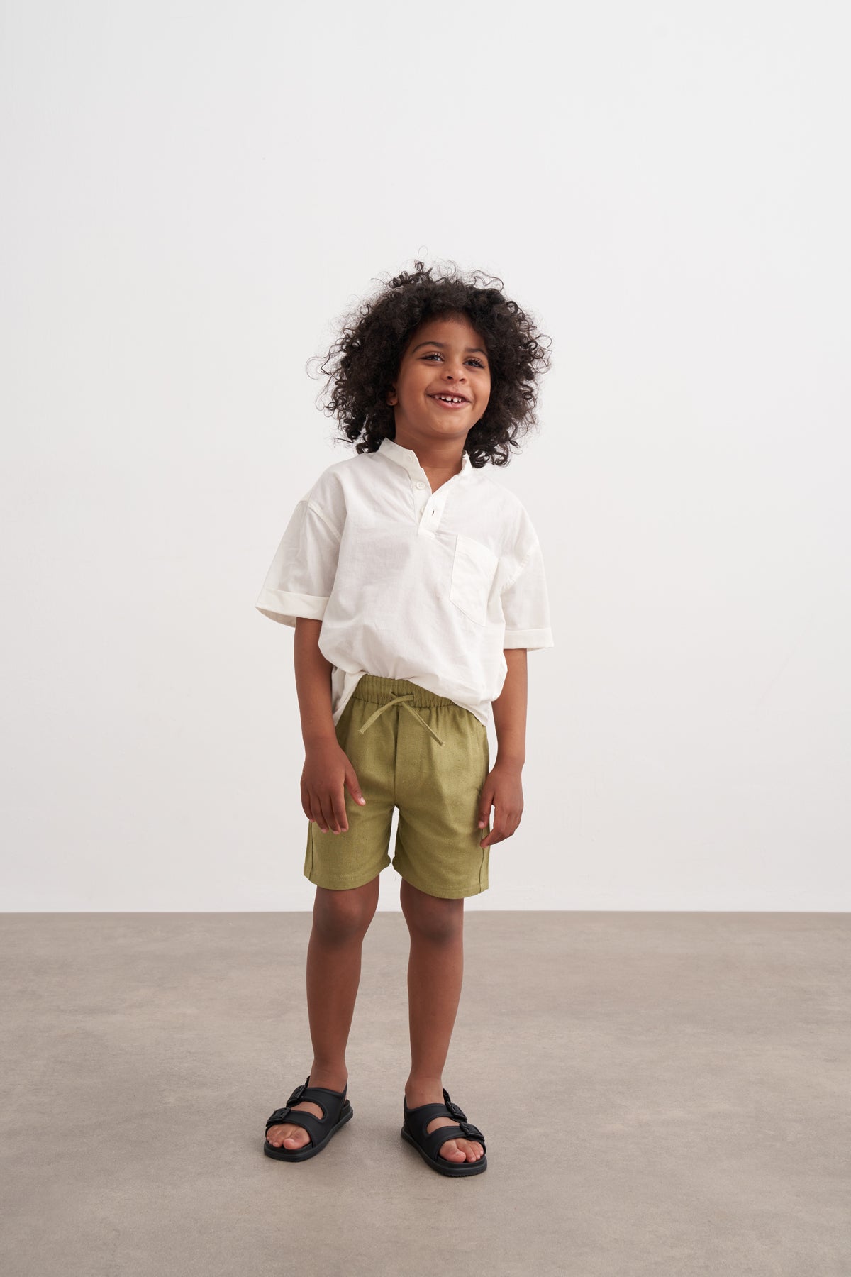 Keten Bağcıklı Şort