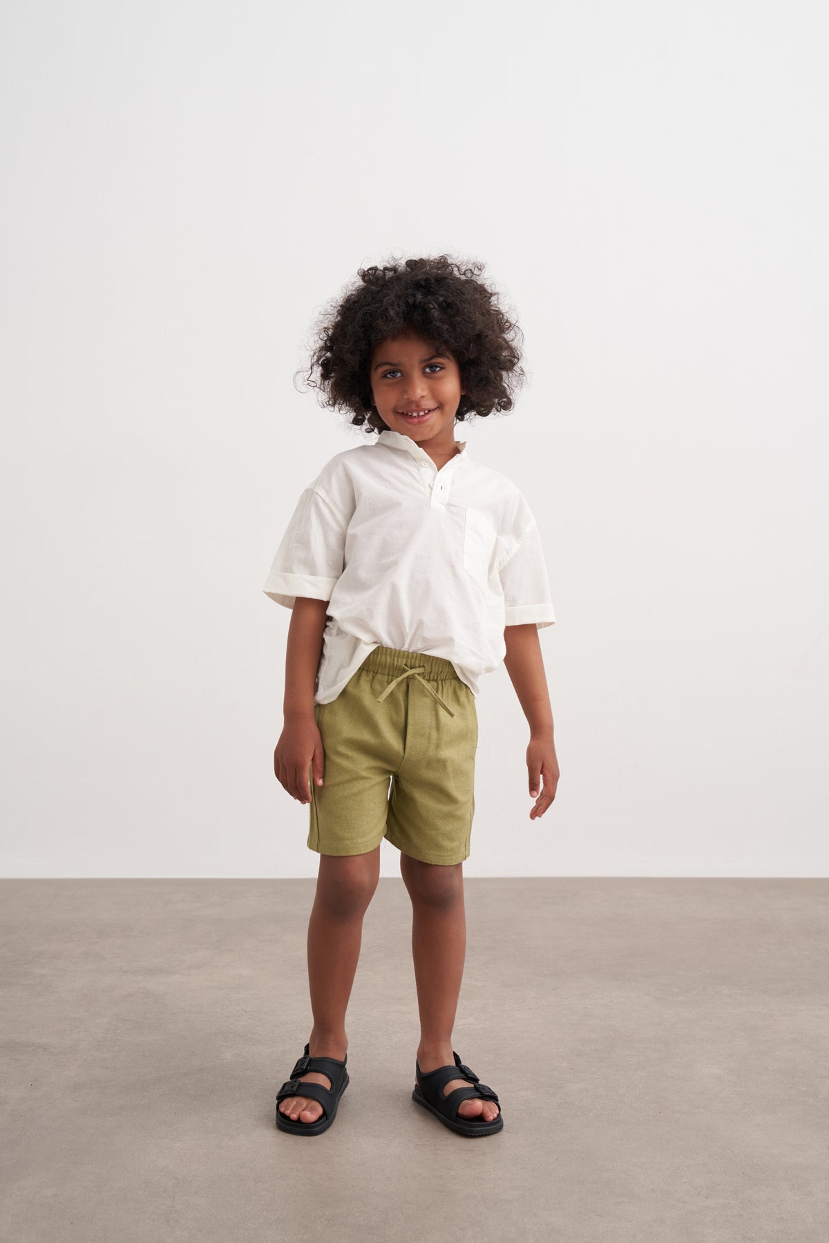 Keten Bağcıklı Şort