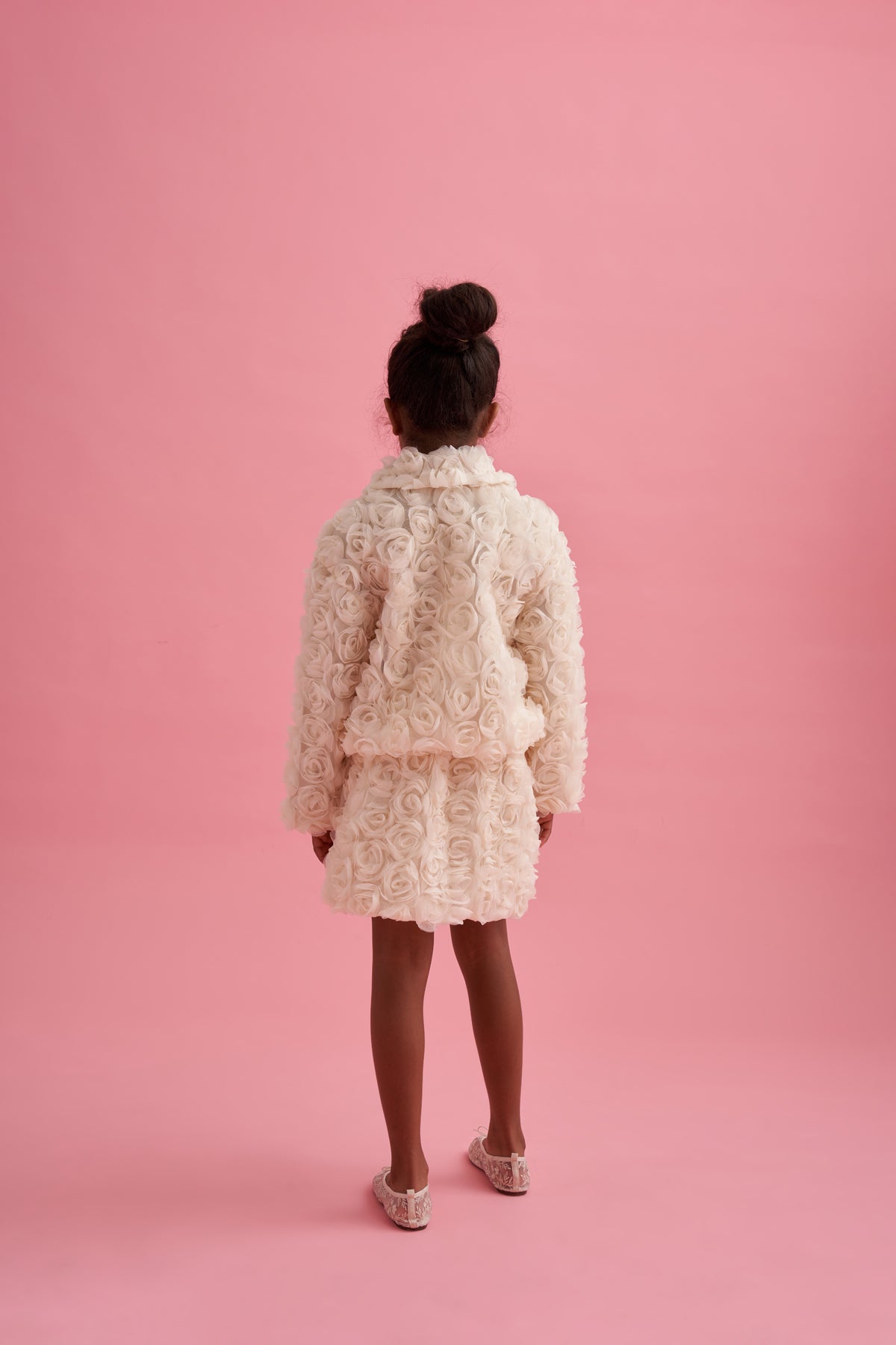 Premium Tül Kabartmalı Ceket Etek Takım