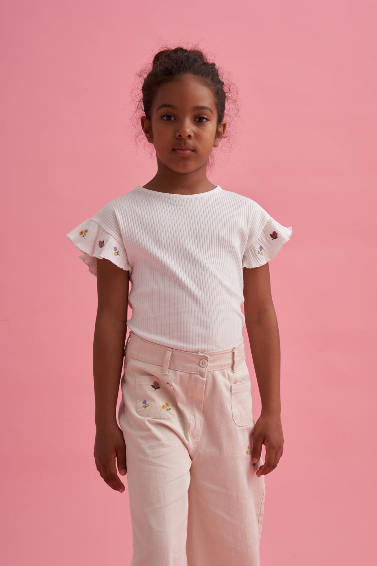 Nakışlı Jean Pantolon T-shirt Takım