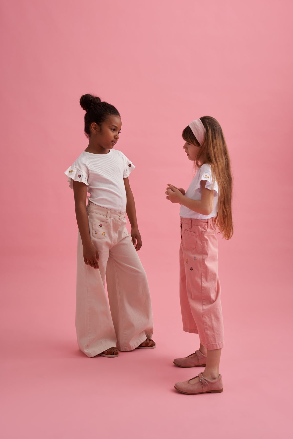 Nakışlı Jean Pantolon T-shirt Takım