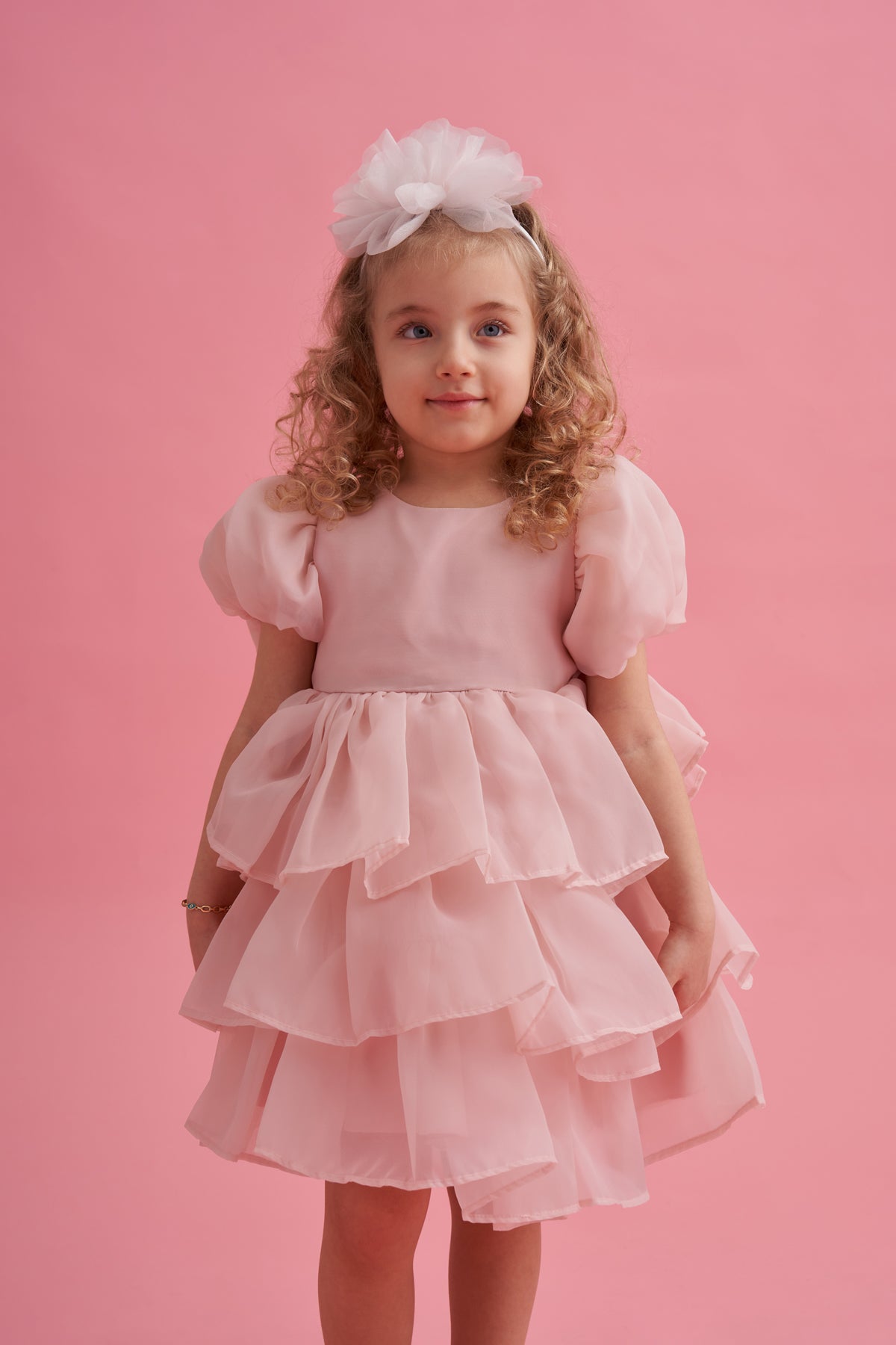 Premium Fırfırlı Tokalı Şık Elbise