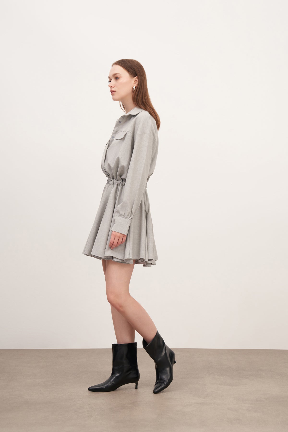 Volanlı Kısa Elbise