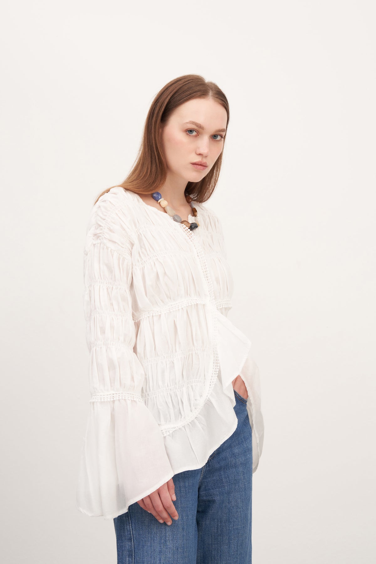 Asimetrik Vual Gömlek