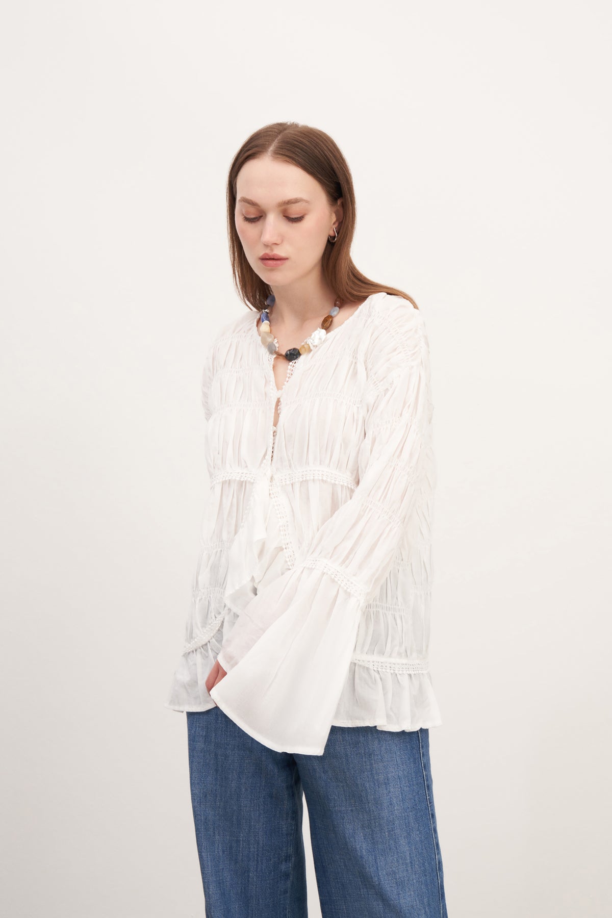 Asimetrik Vual Gömlek