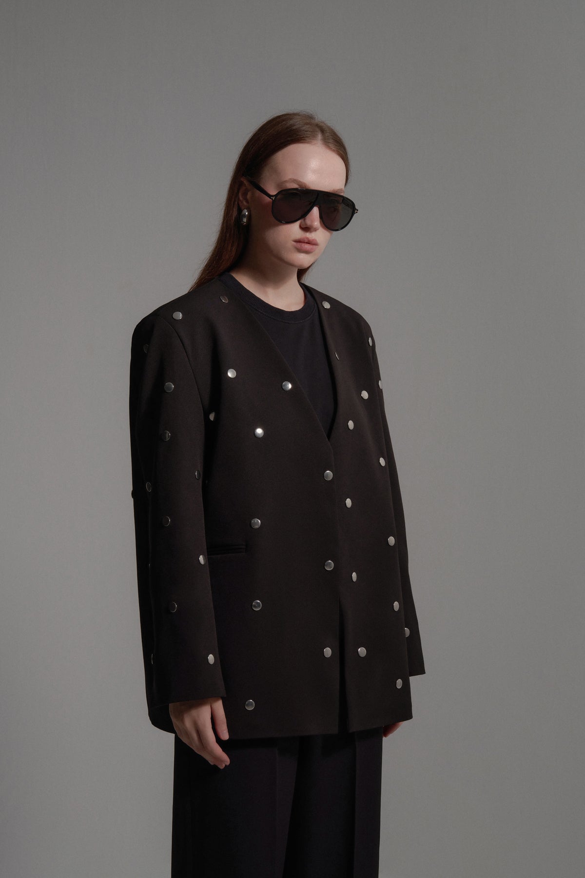 Zımbalı Rahat Kalıp Ceket