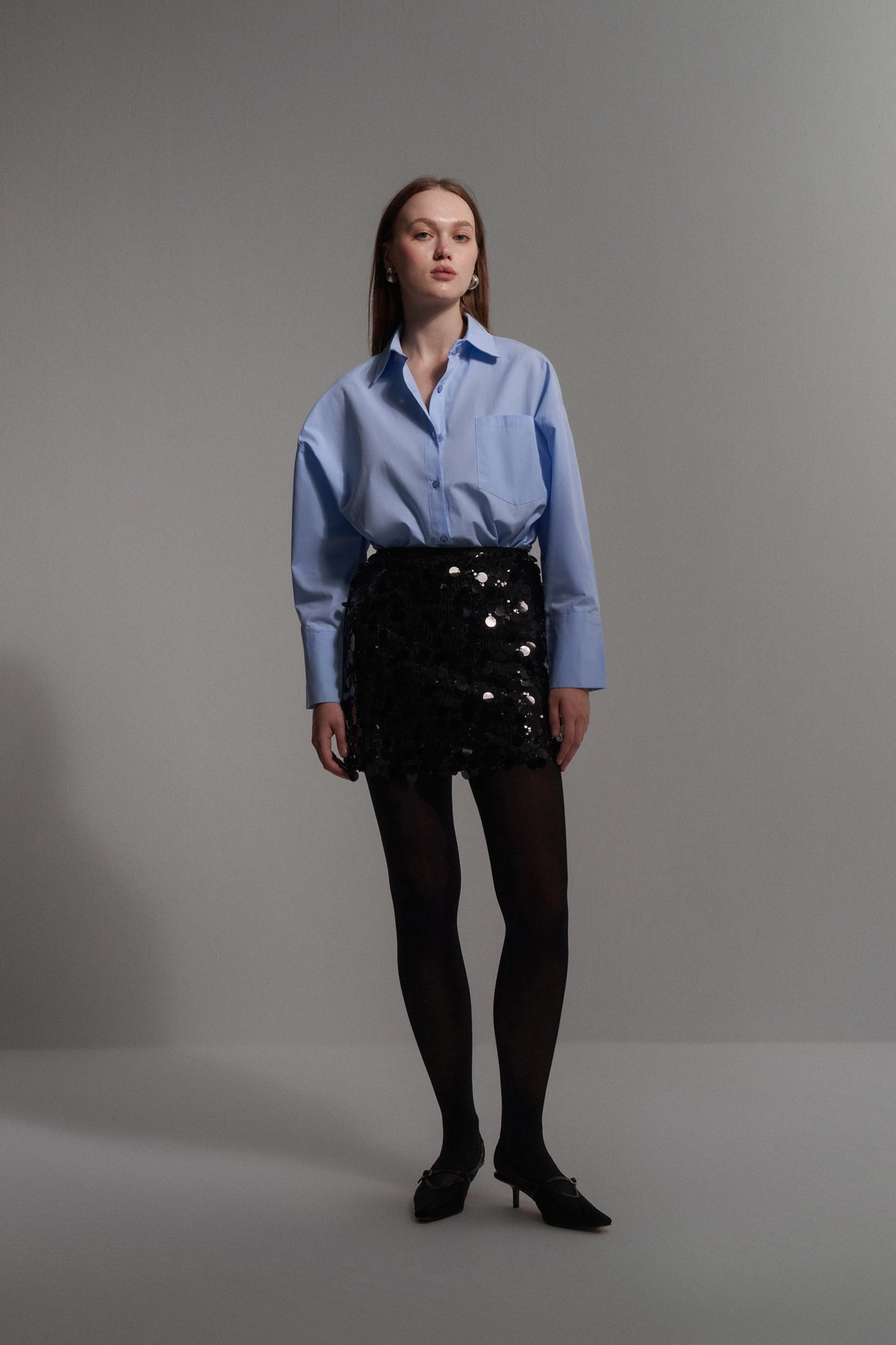 Pul Payet Şortlu Mini Etek