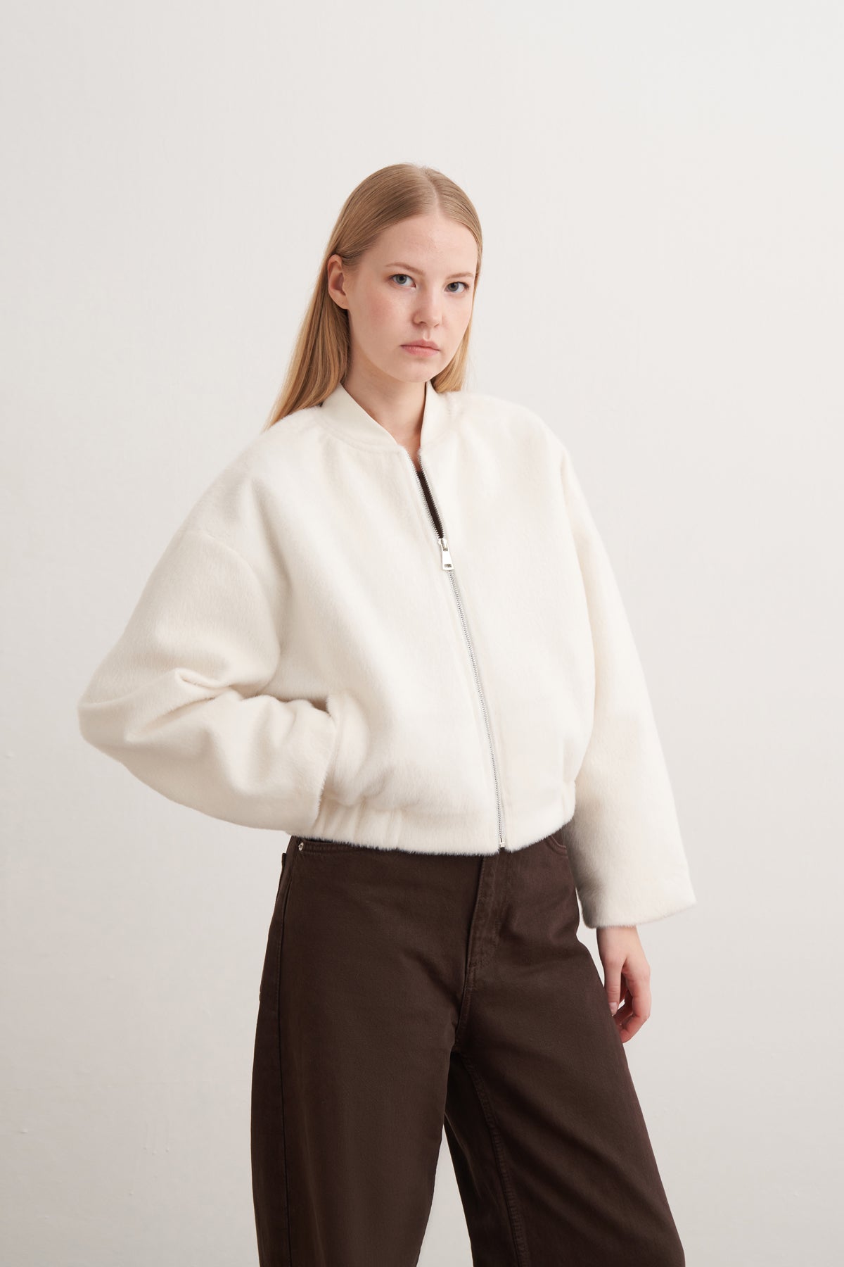 Tay Tüğü Kürk Bomber Ceket