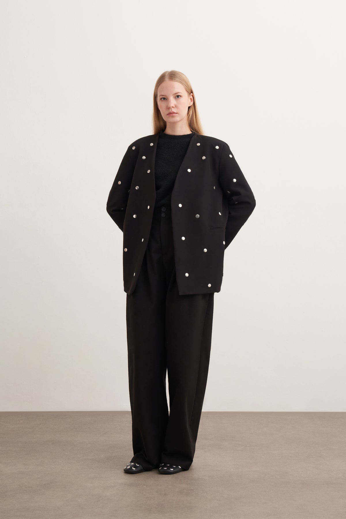 Zımbalı Rahat Kalıp Ceket