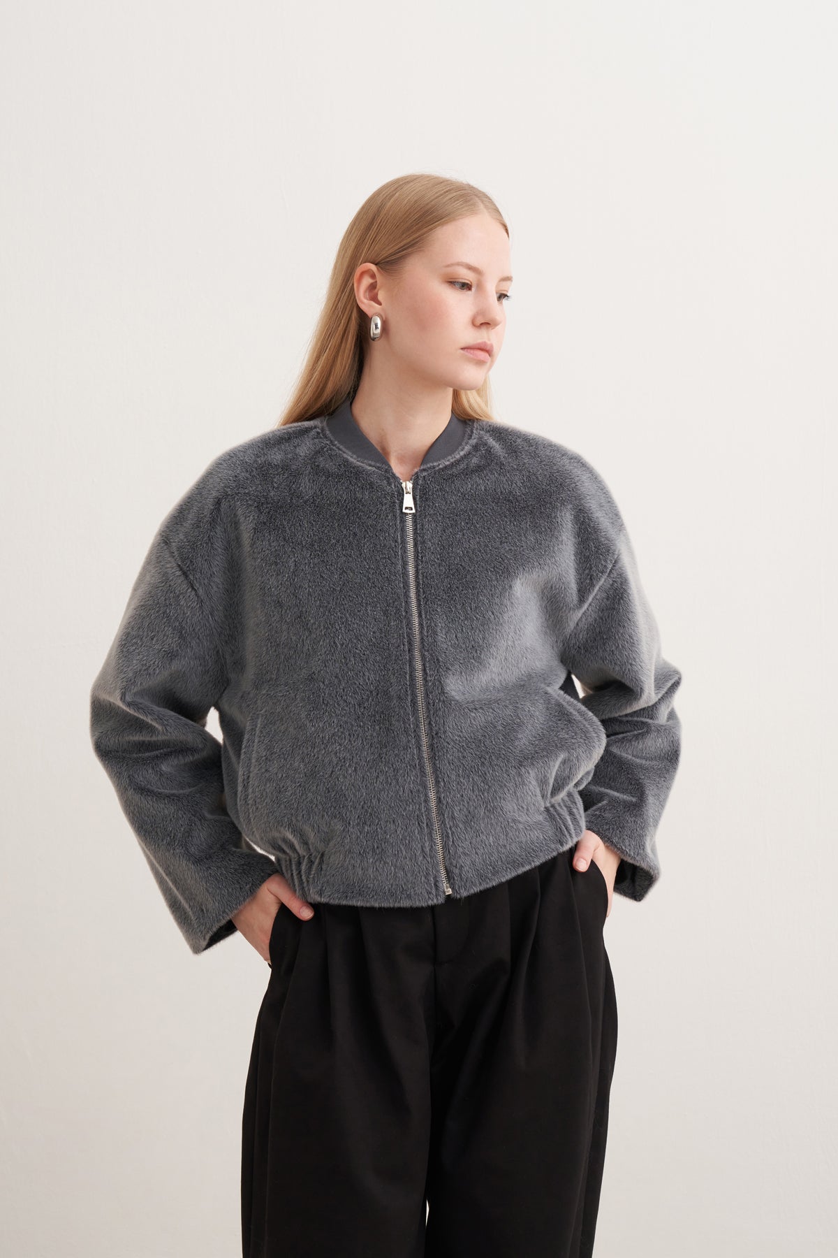 Tay Tüğü Kürk Bomber Ceket