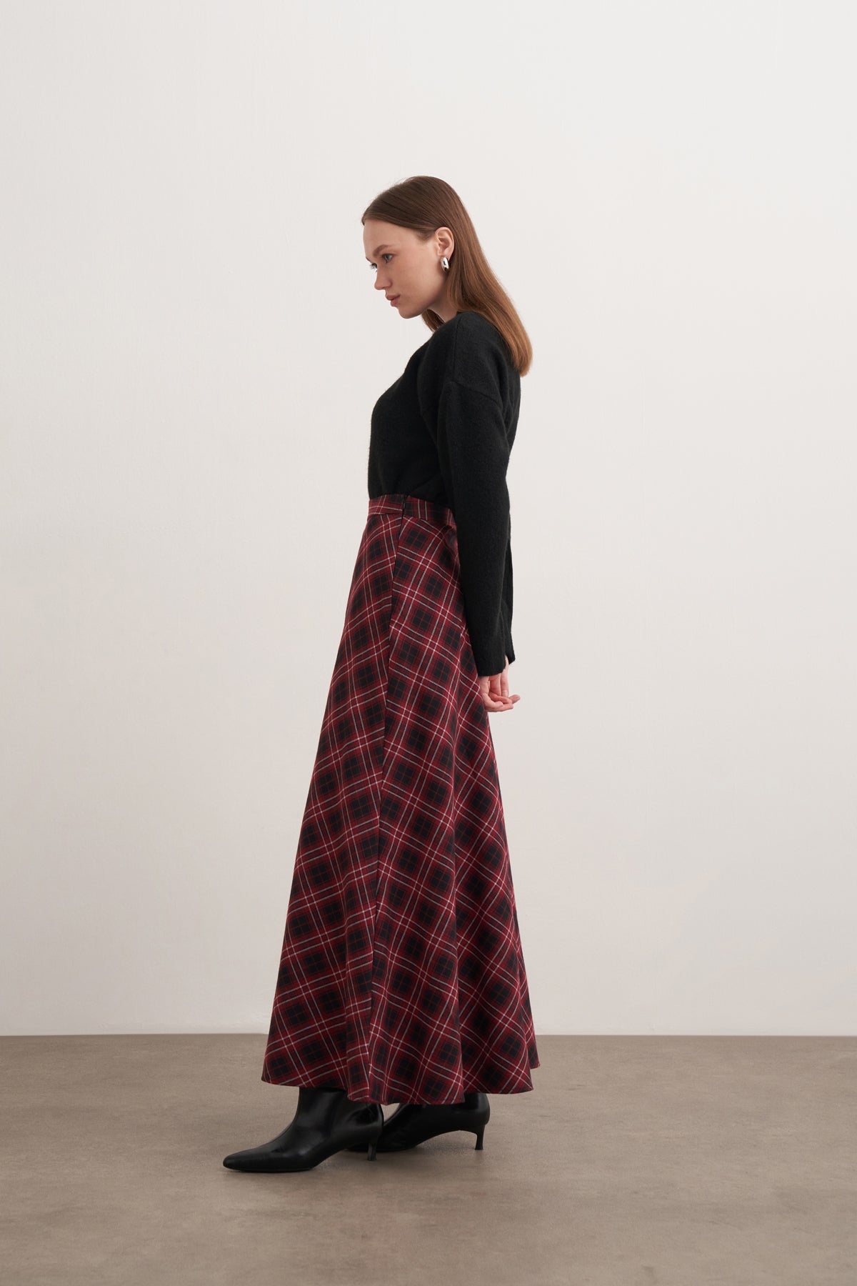 Kareli Ekose Uzun Etek