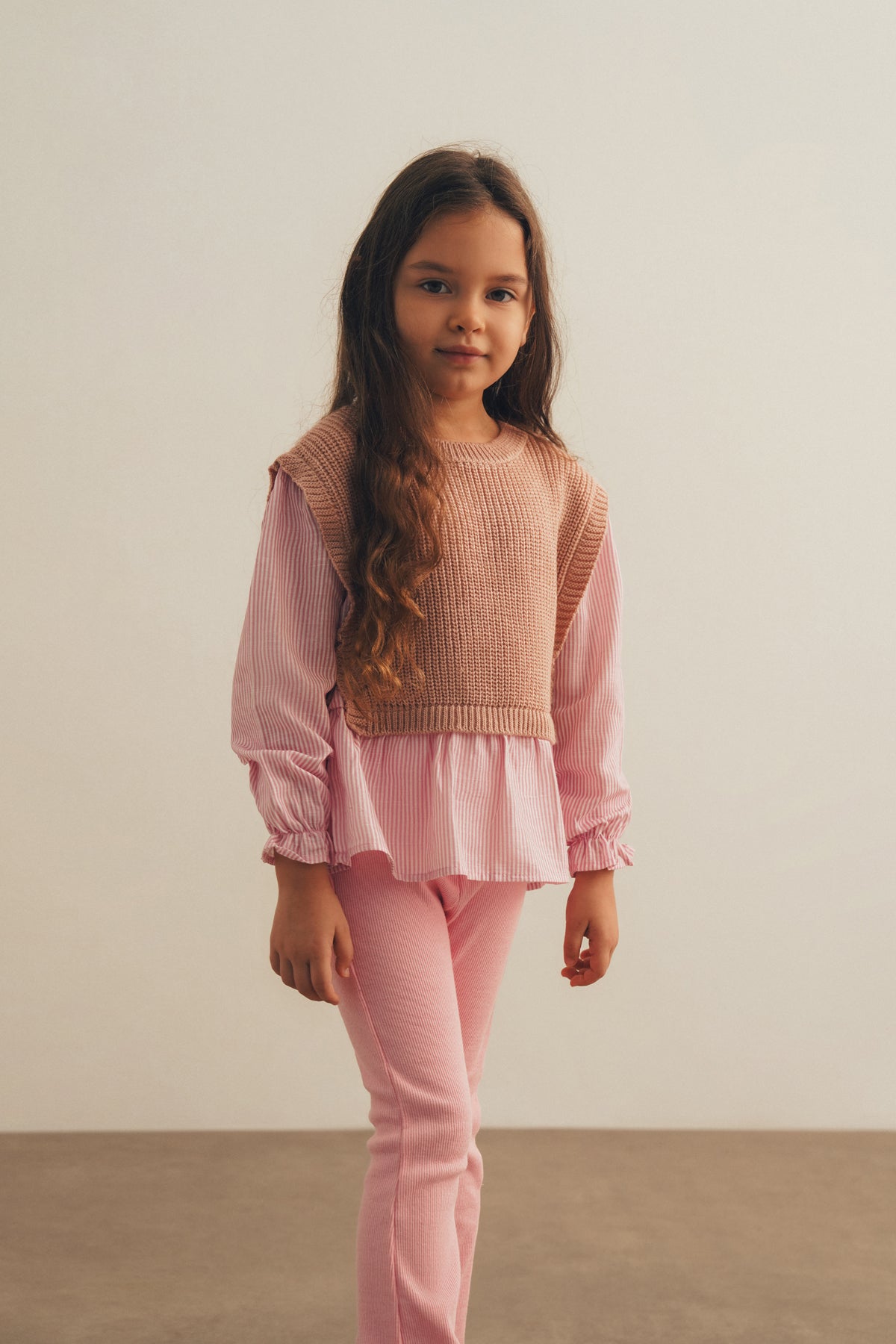 Triko Detaylı Gömlek Tayt Takım