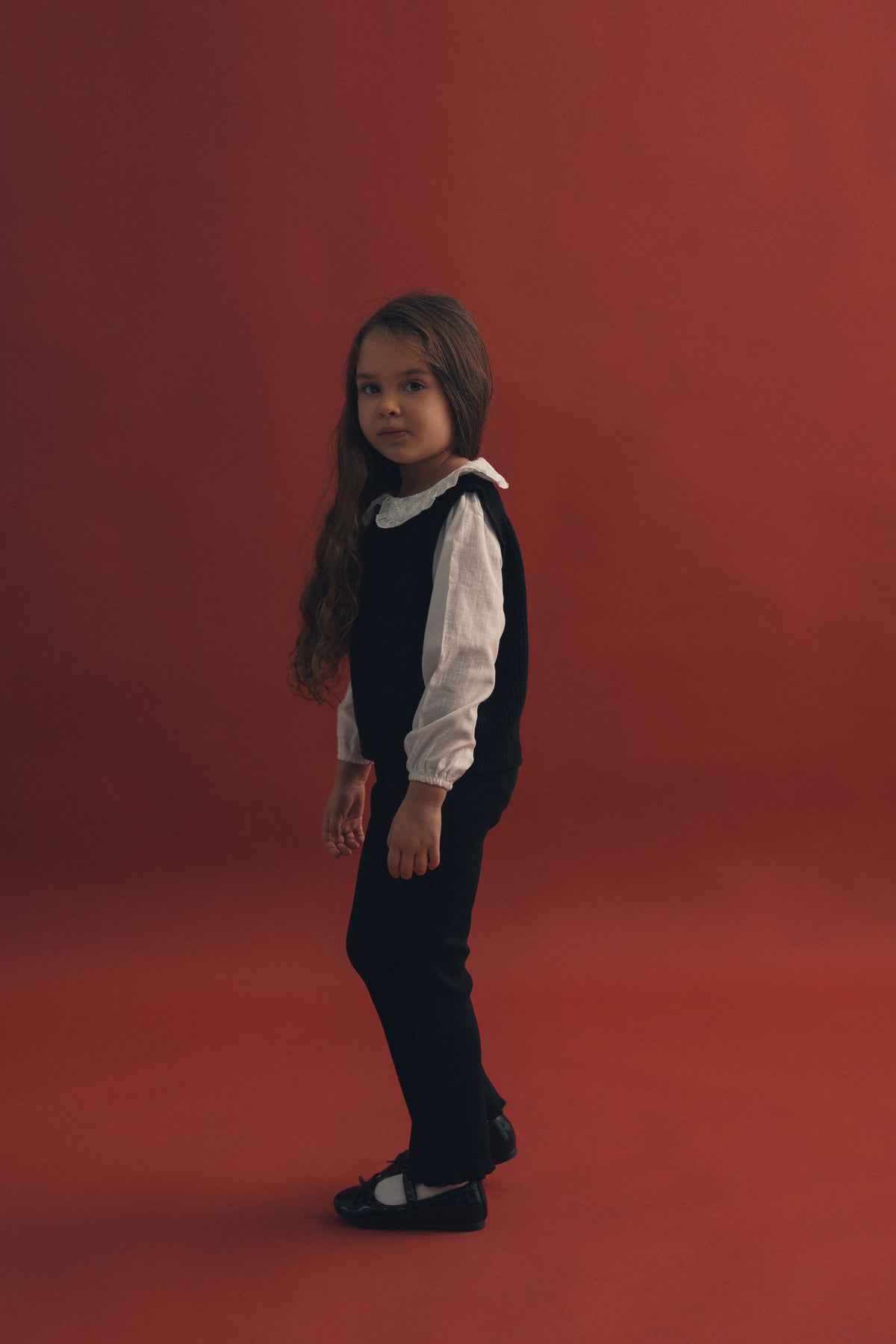 Dantel Yaka Triko Gömlek Tayt Takım