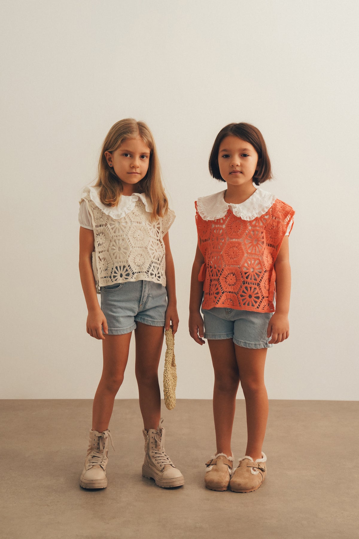 Örgü Yelekli Şort Takım