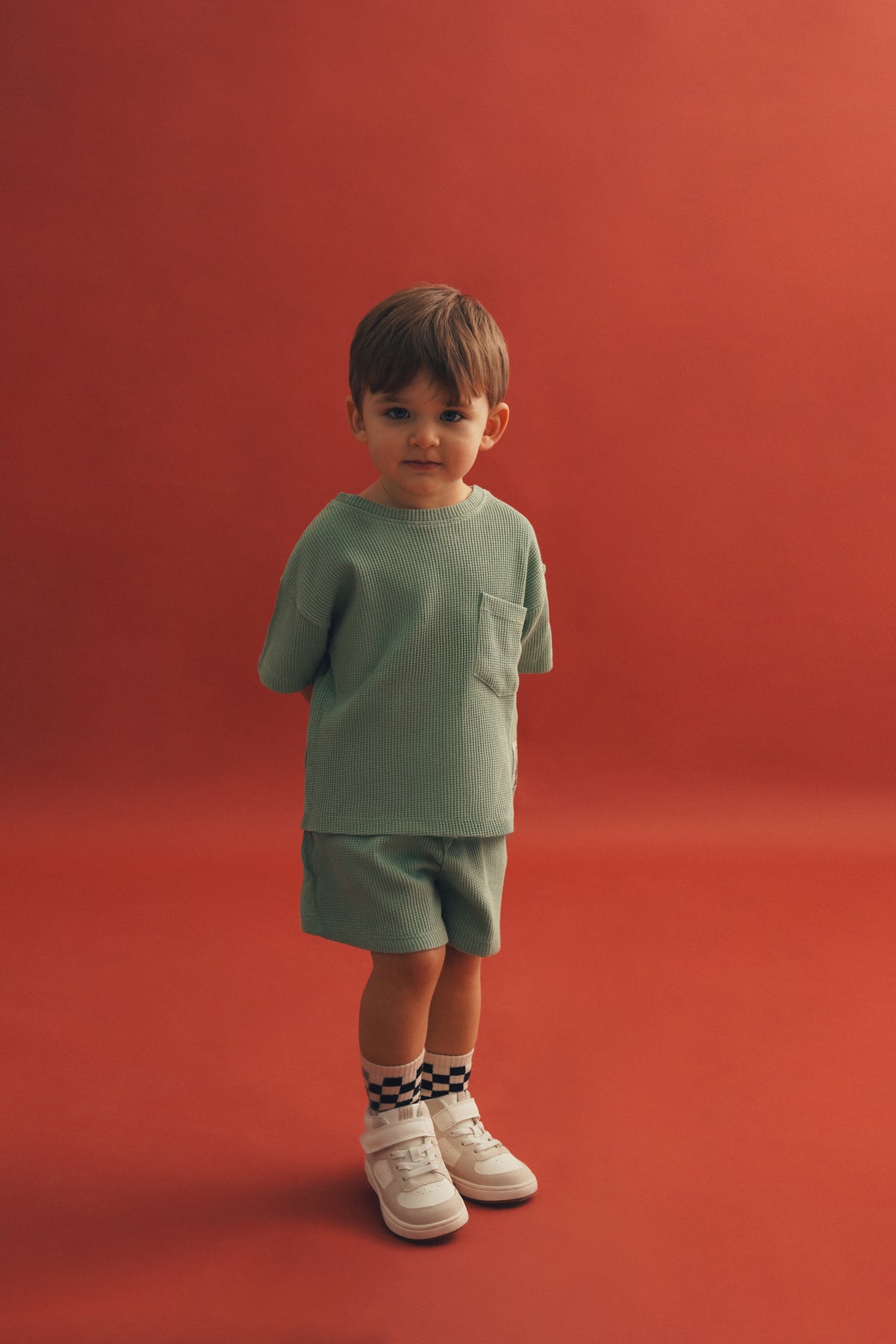 Yeşil Gofre Oversize Takım