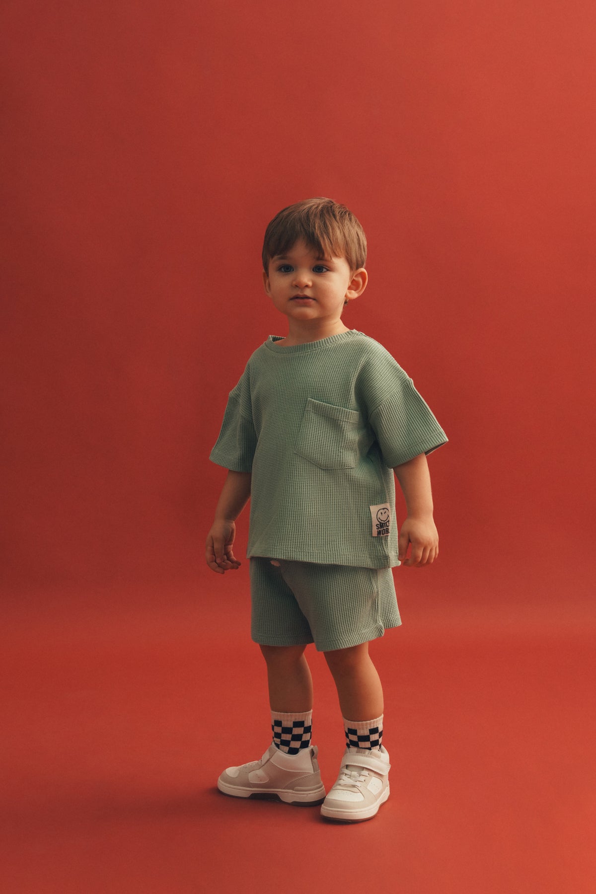 Yeşil Gofre Oversize Takım