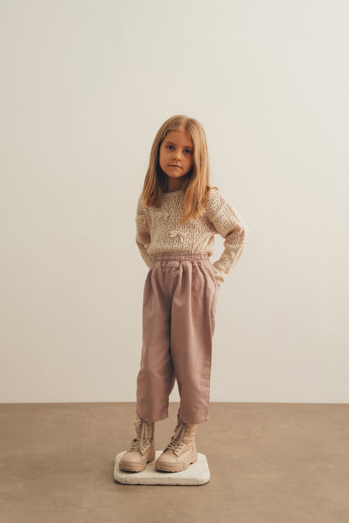 Lila Lastikli Bomber Pantolon