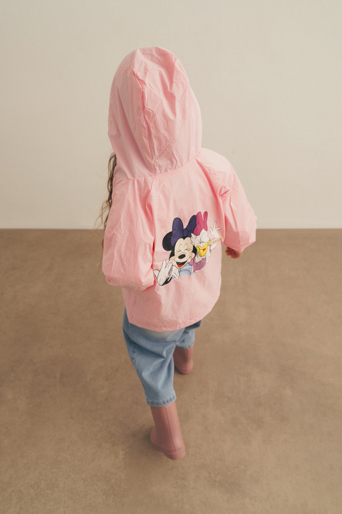 Baskılı Kapüşonlu Yağmurluk