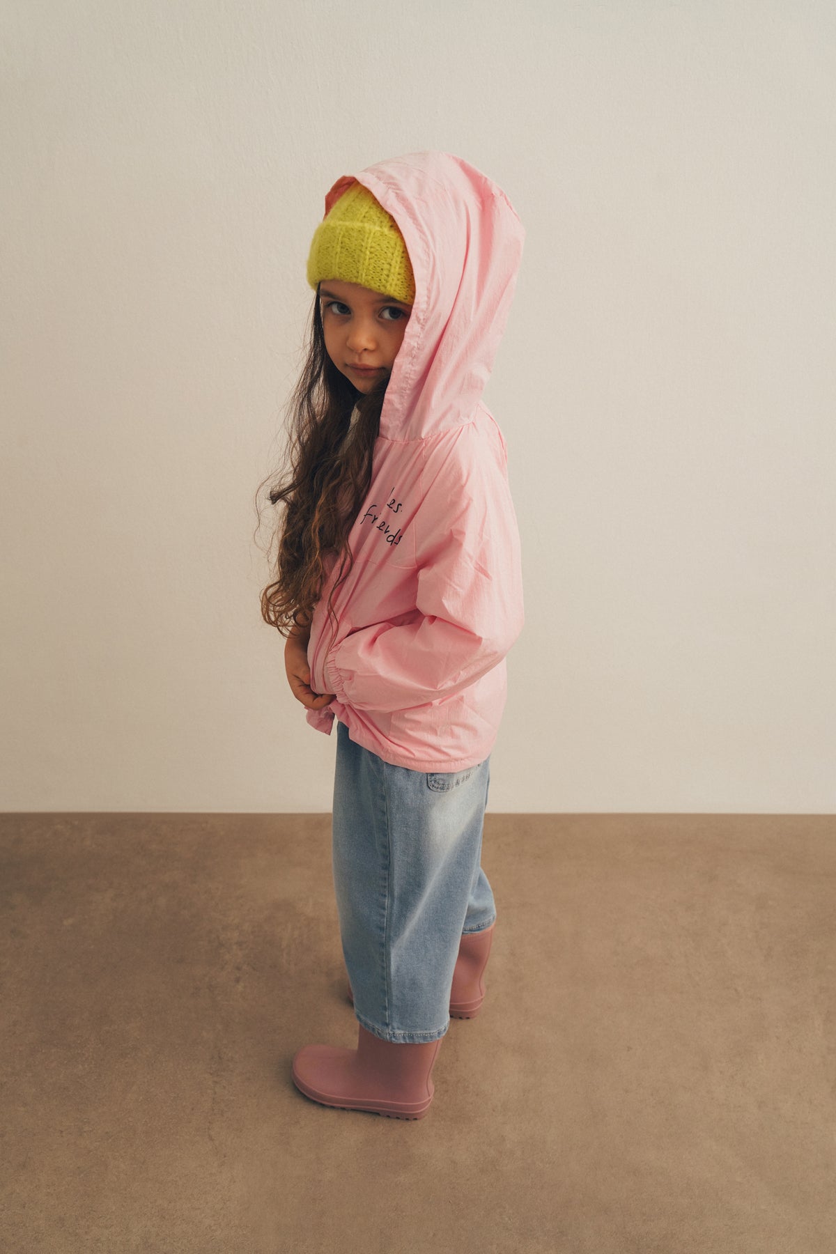 Baskılı Kapüşonlu Yağmurluk