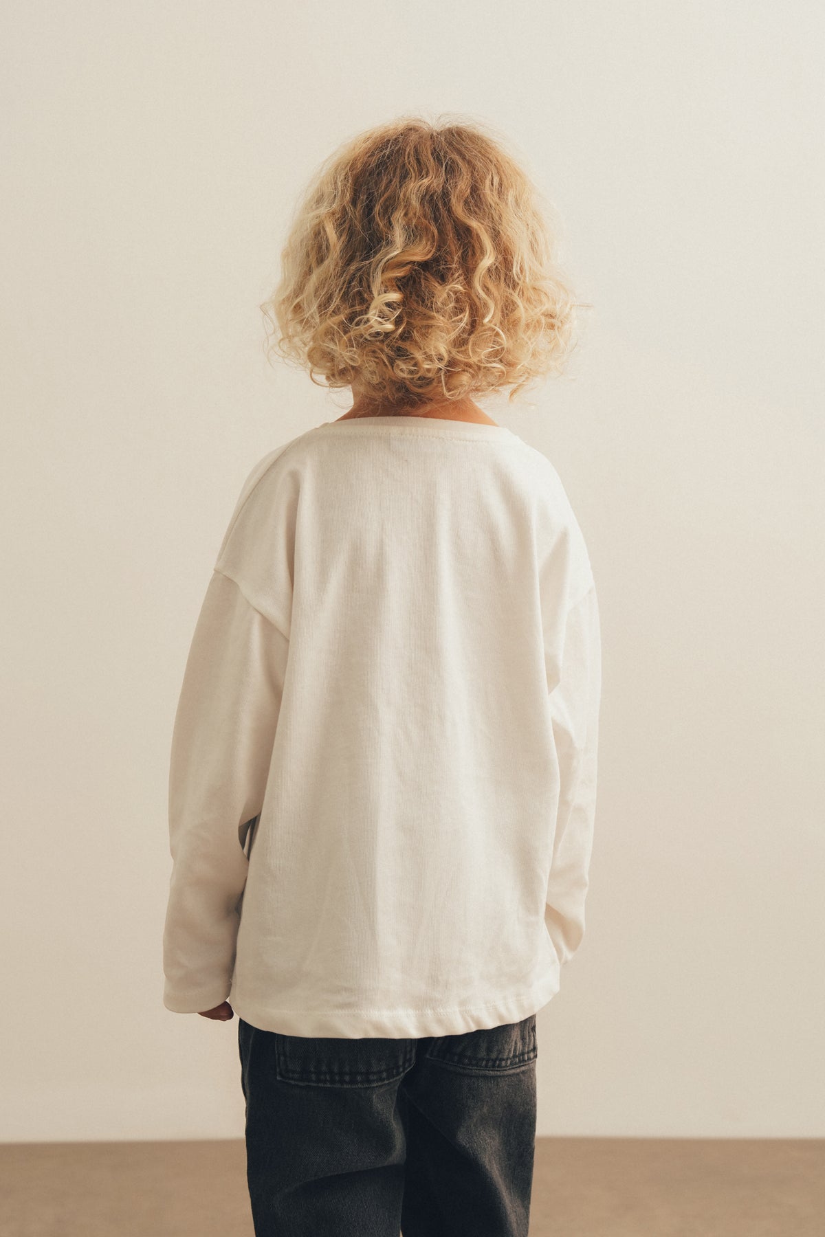 Beyaz Uzun Kol Basic T-Shırt