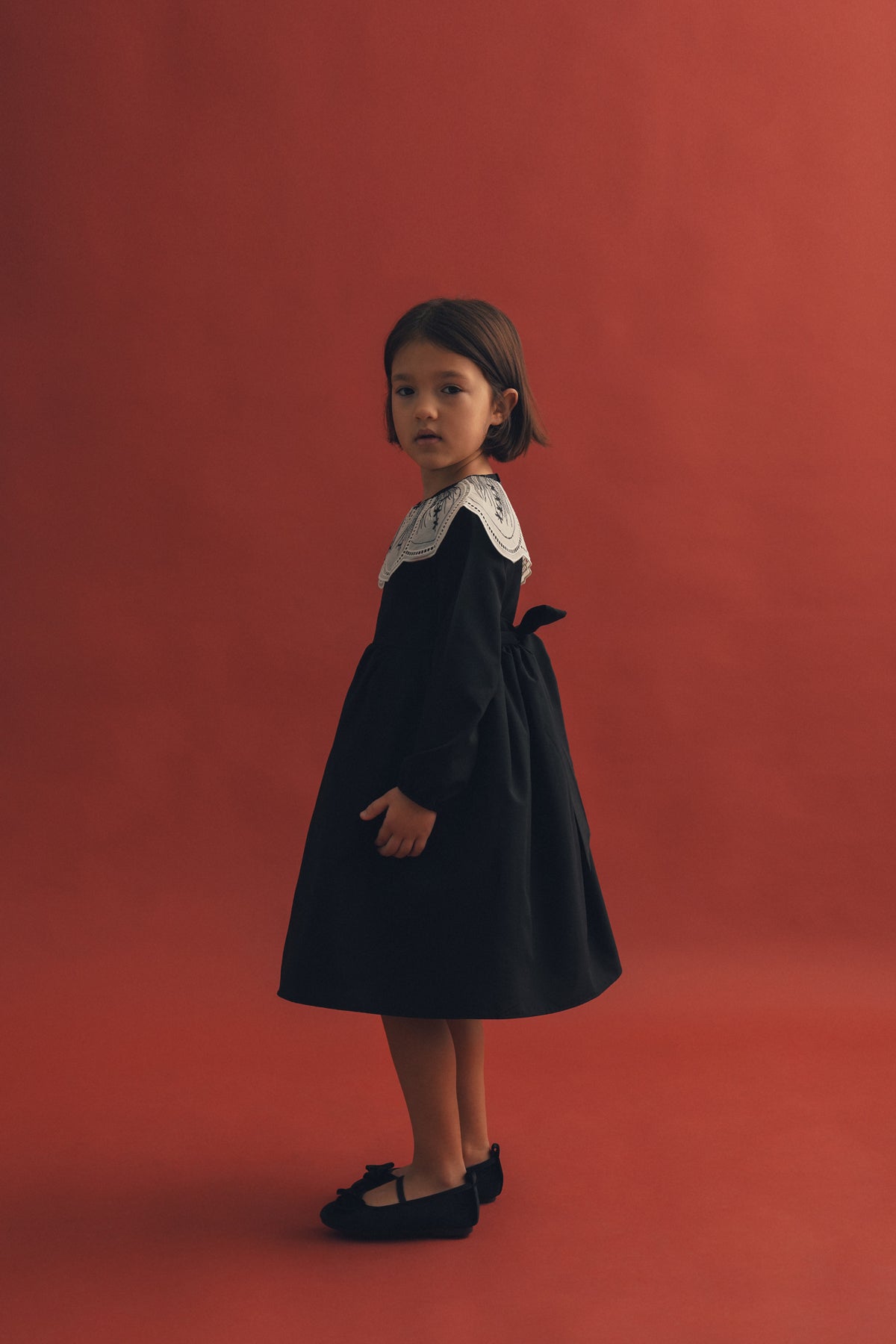 Dantel Yaka Kloş Elbise