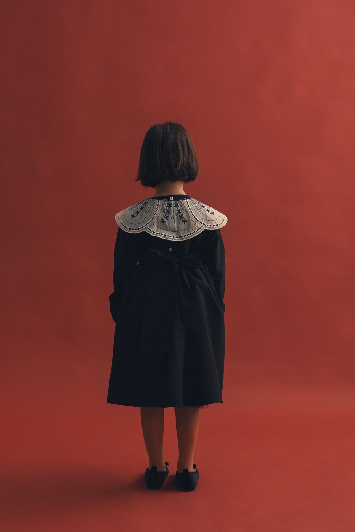 Dantel Yaka Kloş Elbise